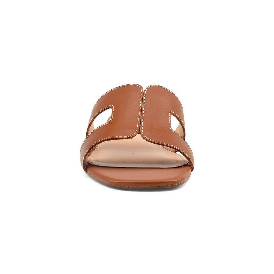 Dune Sandale slide Loupe à talon bloc bas  
