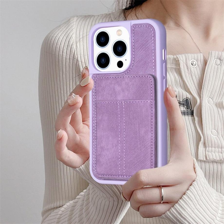 Cover-Discount  iPhone 15 Pro - Coque Kickstand avec porte-cartes 