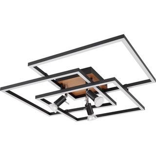 mutoni Plafonnier Ida métal noir mat LED 64x64x14  