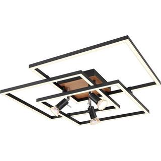 mutoni Plafoniera Ida metallo nero opaco LED 64x64x14  