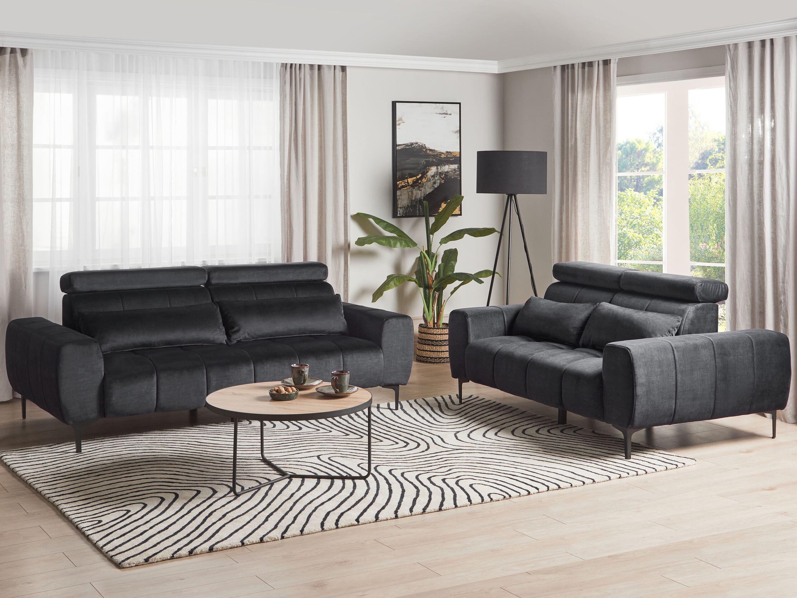 Beliani Wohnzimmer Set aus Samtstoff Modern VEGAMO  