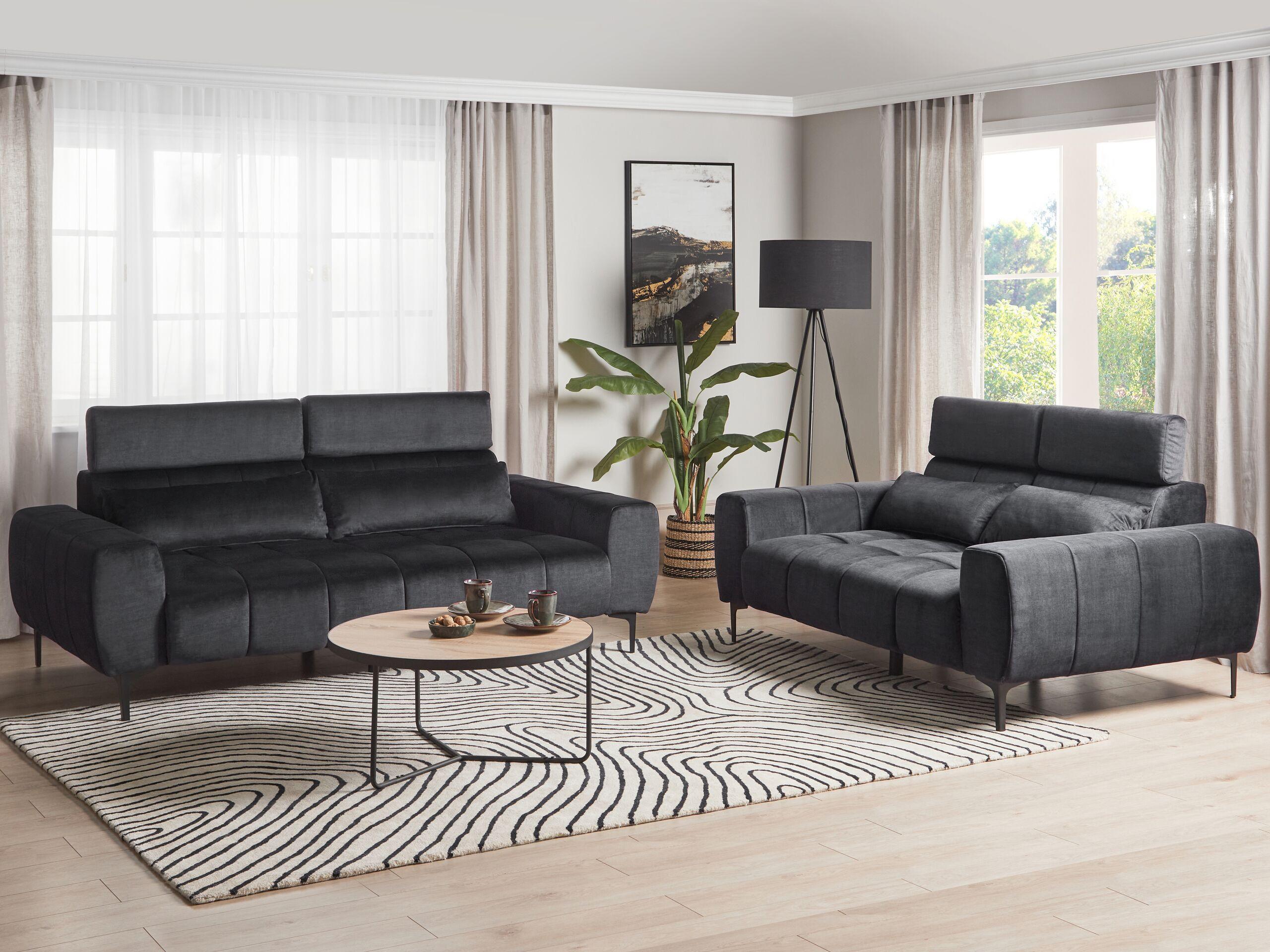 Beliani Wohnzimmer Set aus Samtstoff Modern VEGAMO  