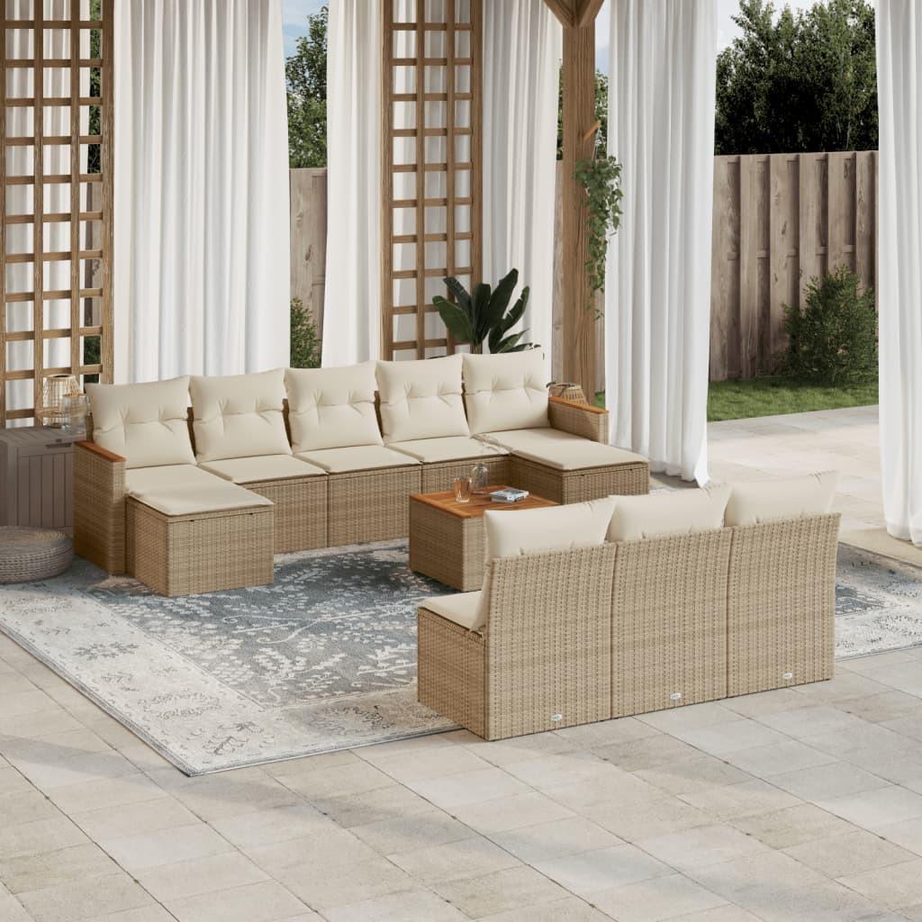 VidaXL set divano da giardino Polirattan  