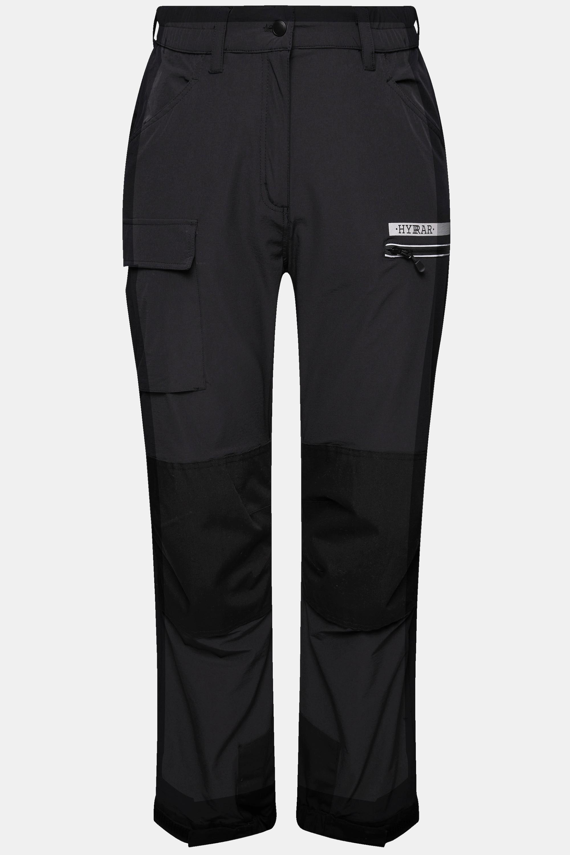 Ulla Popken  Pantalon de trekking hybride HYPRAR. Détails réfléchissants et fermeture velcro 