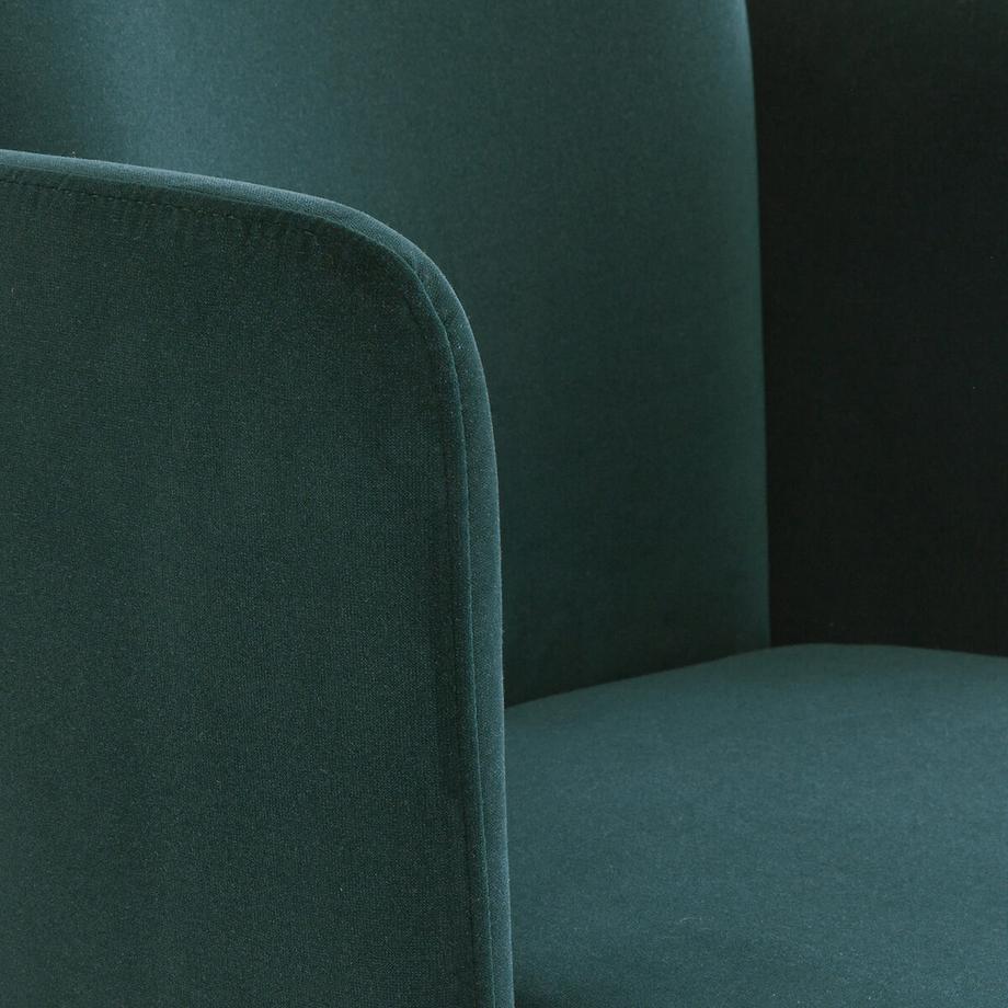 AM.PM Fauteuil de table pieds en noyer et velours Jabote  