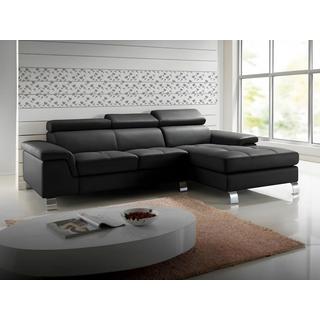 Vente-unique Ecksofa Leder MISHIMA Ecke Rechts  