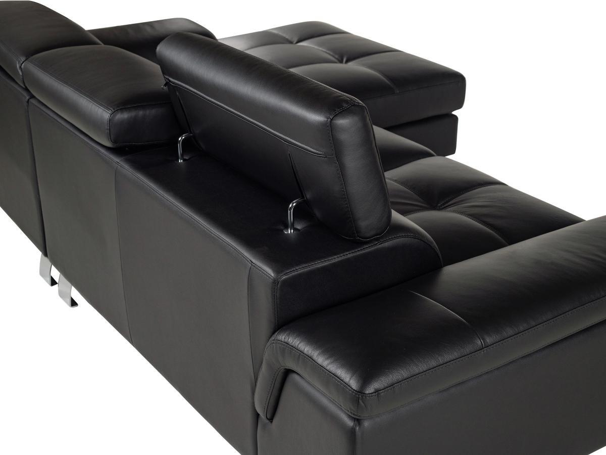 Vente-unique Ecksofa Leder MISHIMA Ecke Rechts  