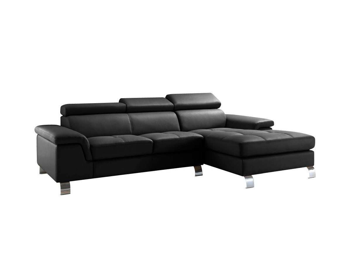 Vente-unique Ecksofa Leder MISHIMA Ecke Rechts  