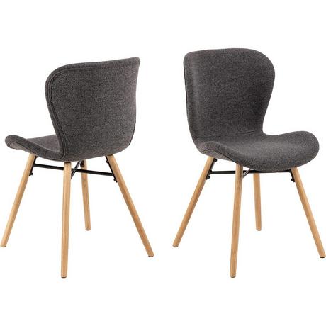 mutoni Chaise de salle à manger Norvège anthracite naturel (1 pièce)  