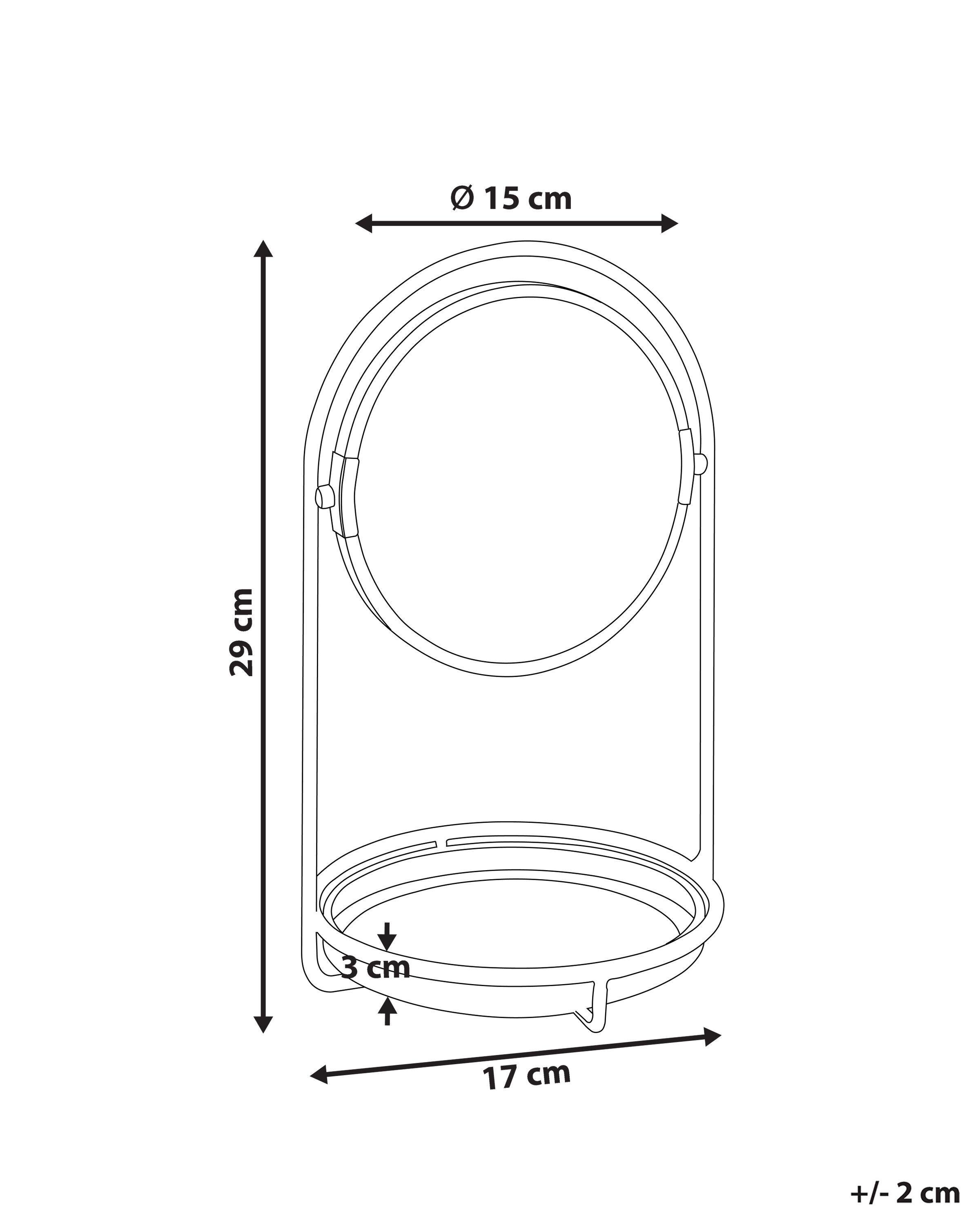 Beliani  Miroir de table en Métal Glamour INDRE 