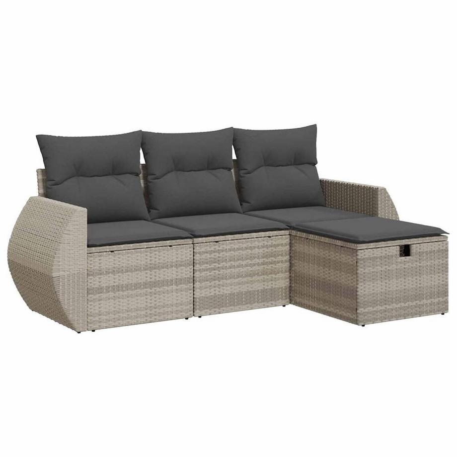 set di divani da giardino Polirattan