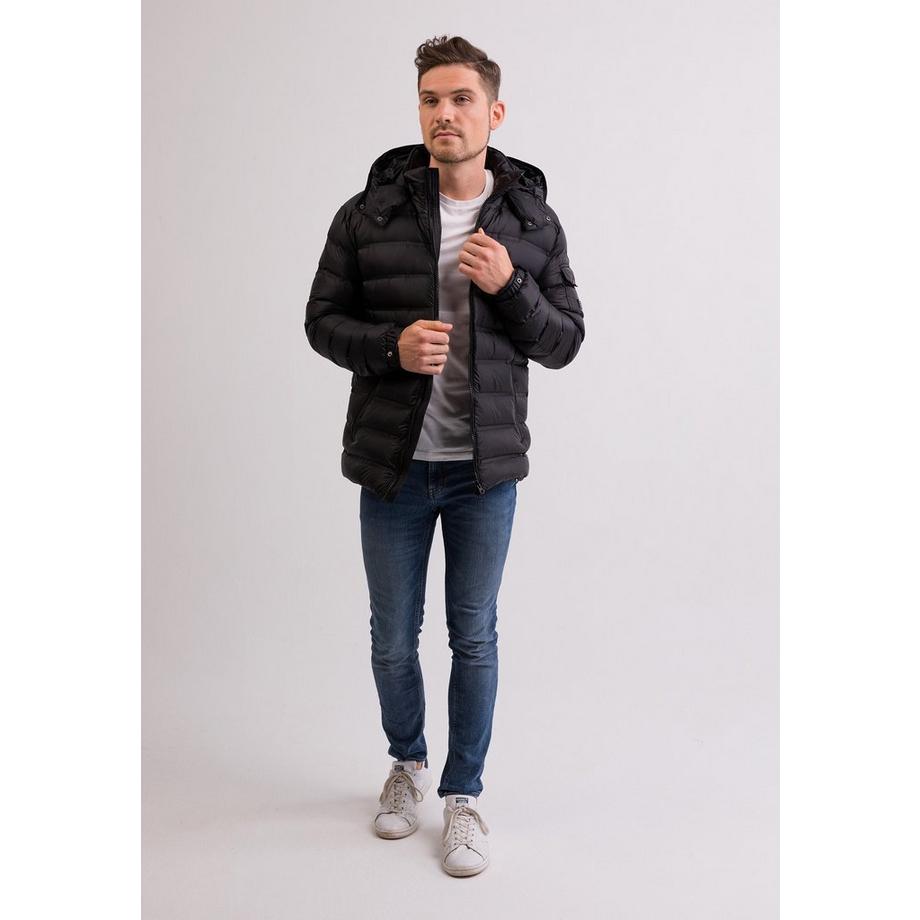 CASH-MERE.CH Piumino con Cappuccio Fodera in Cashmere  