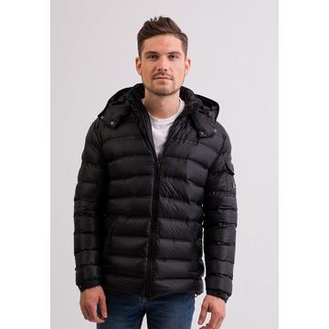 Daunenjacke mit Kapuze und Kaschmirfutter