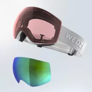 Skibrille Snowboardbrille G 900 I Allwetter Erwachsene/Kinder weiss