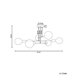 Beliani Deckenlampen aus Metall Modern KIDANE  