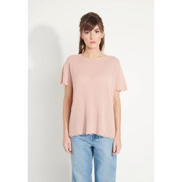 AVA 6 T shirt girocollo -100% cashmere déjaugé