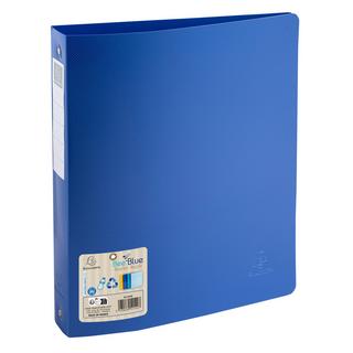 Exacompta Ringbuch A4 Maxi mit 4 Ringen 30mm, Recycling-PP, BeeBlue - x 12  