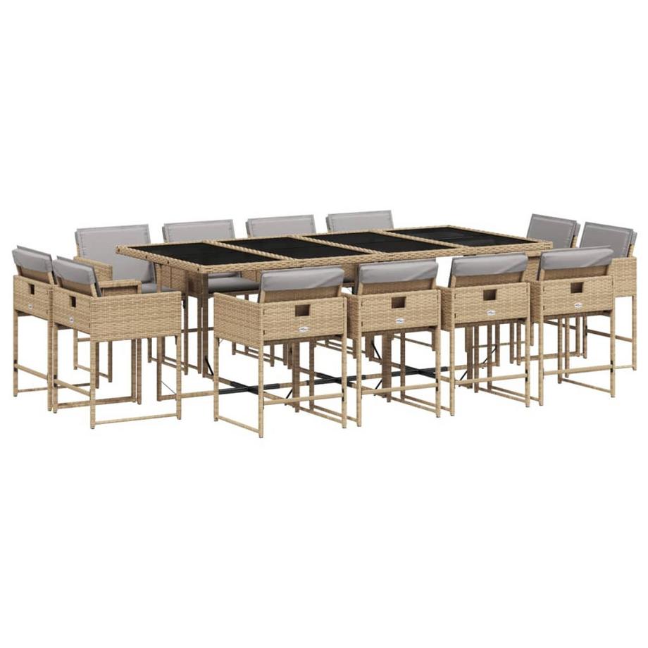Ensemble de salle à manger de jardin rotin synthétique