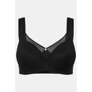 Ulla Popken  Soutien-gorge à armatures, bonnets souples avec empiècement en mesh, bonnet C - E 