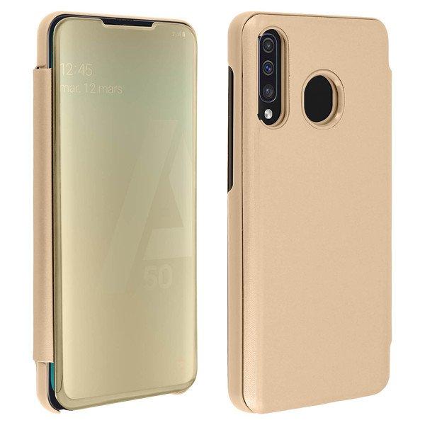 Avizar  Clear View Cover Samsung Galaxy A50 Gold 