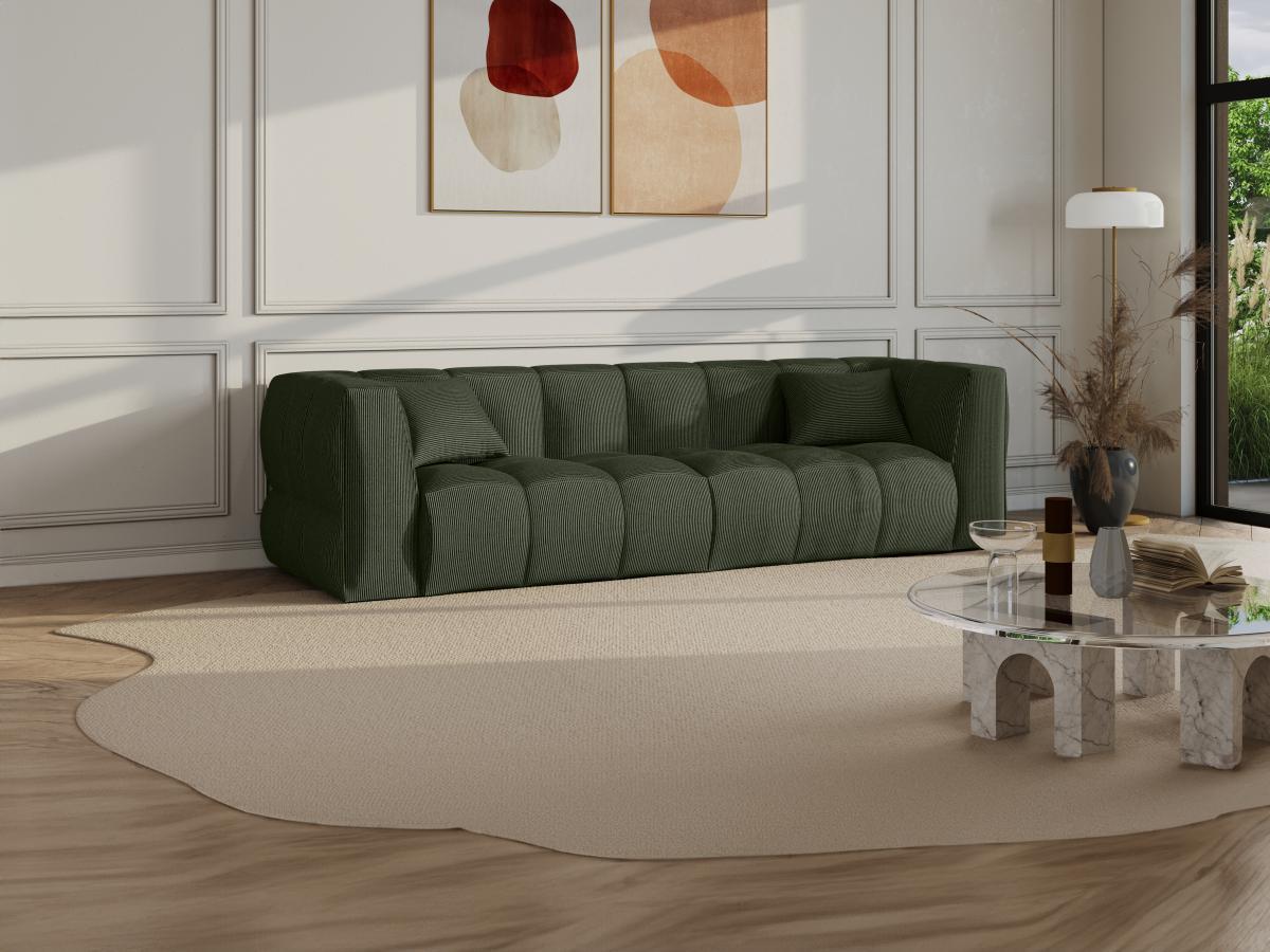 Maison Céphy Sofa 4-Sitzer - Cord - Grün - NAEMIA von Maison Céphy  