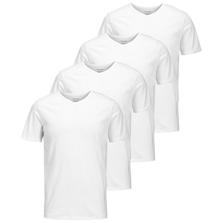 JACK & JONES  T-shirt  Confortable à porter-JACBASIC V-NECK TEE 2PK 
