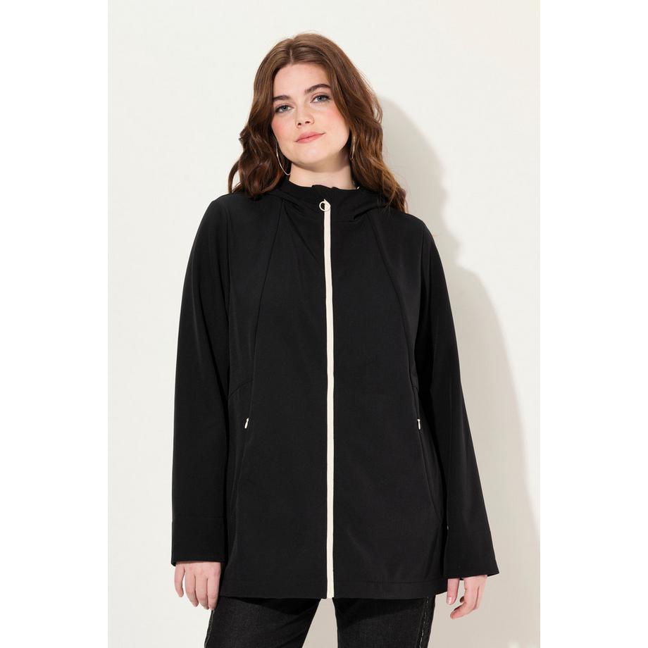 Ulla Popken HYPRAR Wasserabweisende Softshelljacke mit Kapuze  