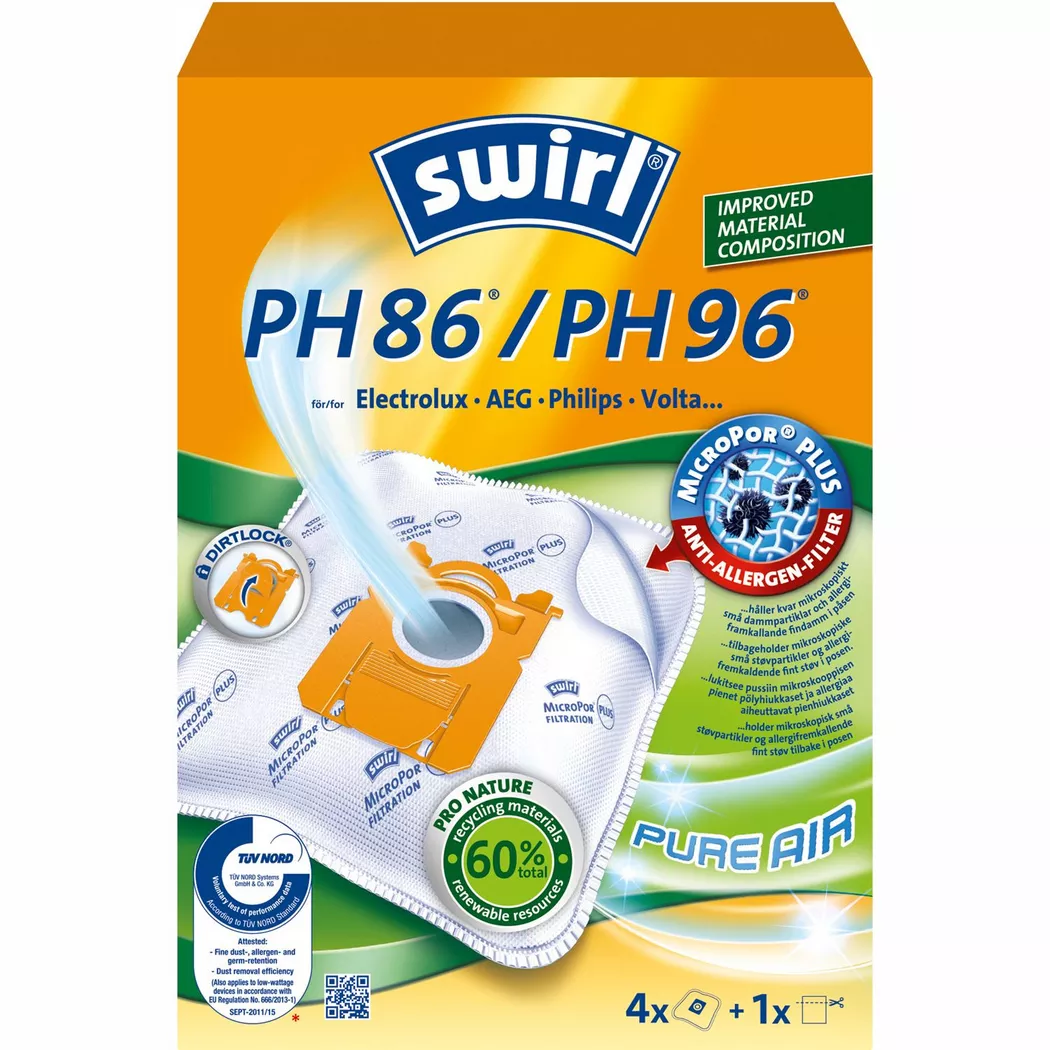 Swirl – Staubsaugerbeutel PH86/PH96 4P (HINWEIS 3 Stück DFP), DFP)
