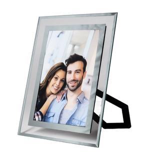 Intirilife Cadre photo en verre Argent  