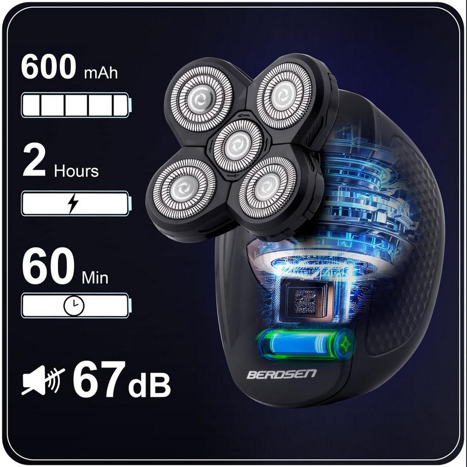 B2X Rasoio elettrico Berdsen BD-265, nero  