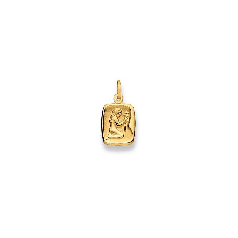 MUAU Schmuck  Anhänger Sternzeichen Jungfrau Gelbgold 750, 19x10mm 