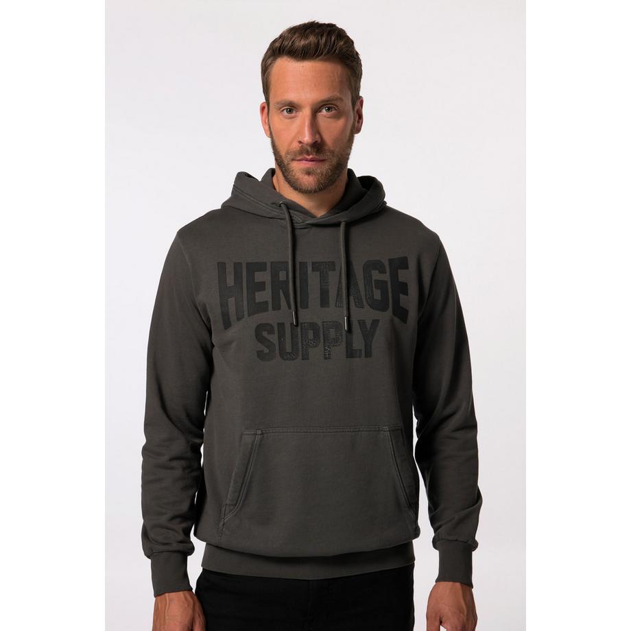 JP1880 Hoodie Crack-Brustprint Vintage Look  