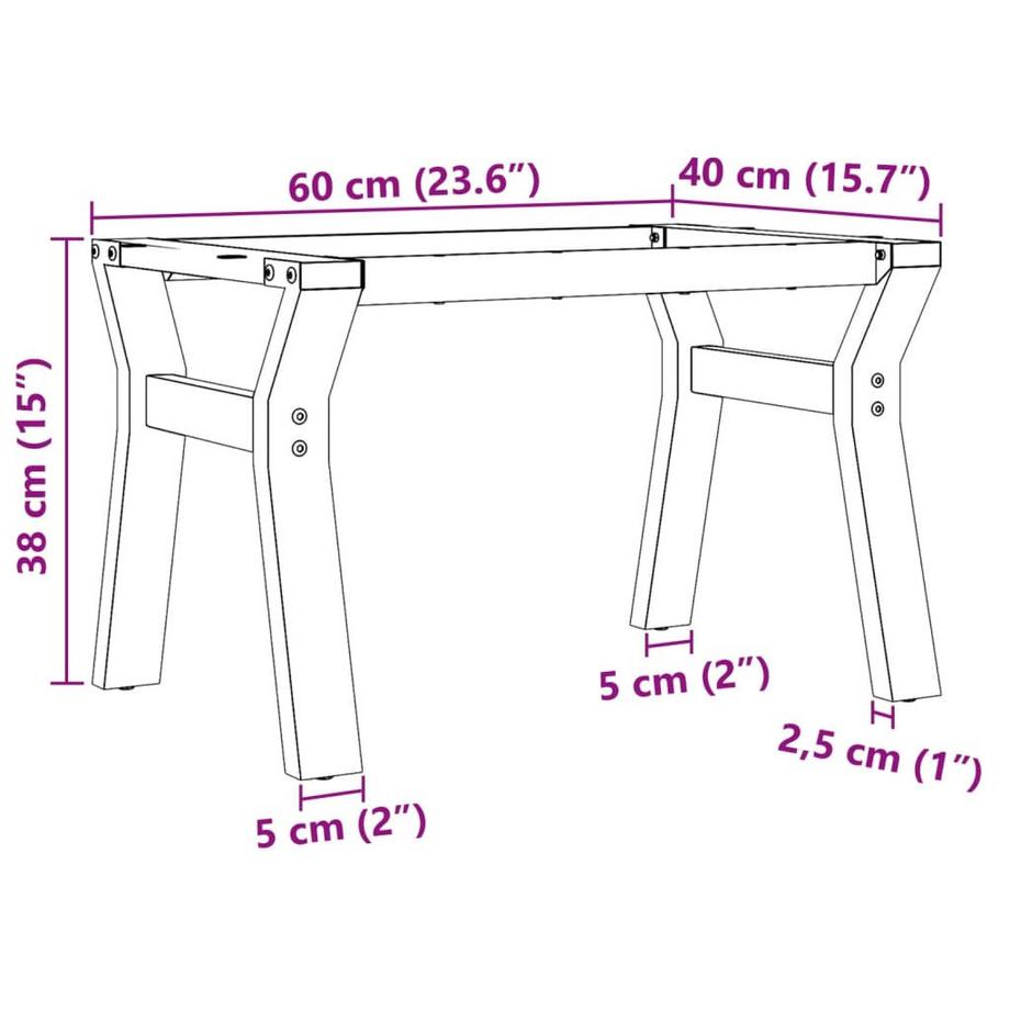 VidaXL Couchtischbein metall  