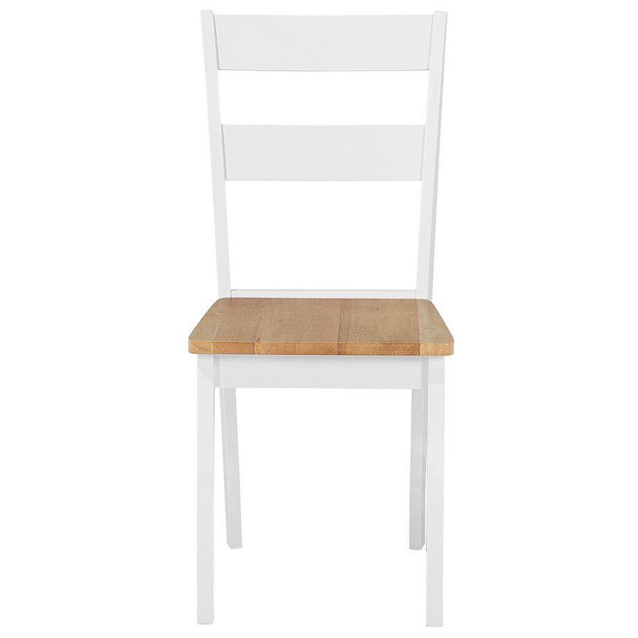 Beliani Esszimmerstuhl 2er Set aus Gummibaumholz Klassisch GEORGIA  