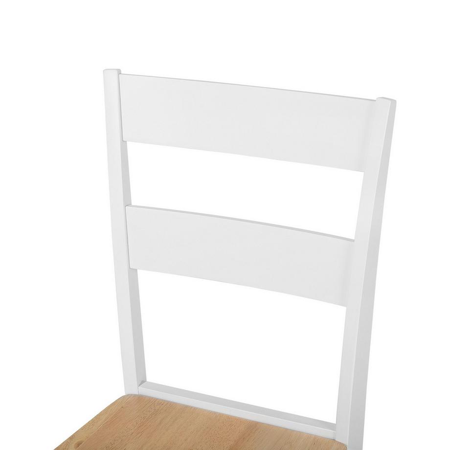 Beliani Esszimmerstuhl 2er Set aus Gummibaumholz Klassisch GEORGIA  