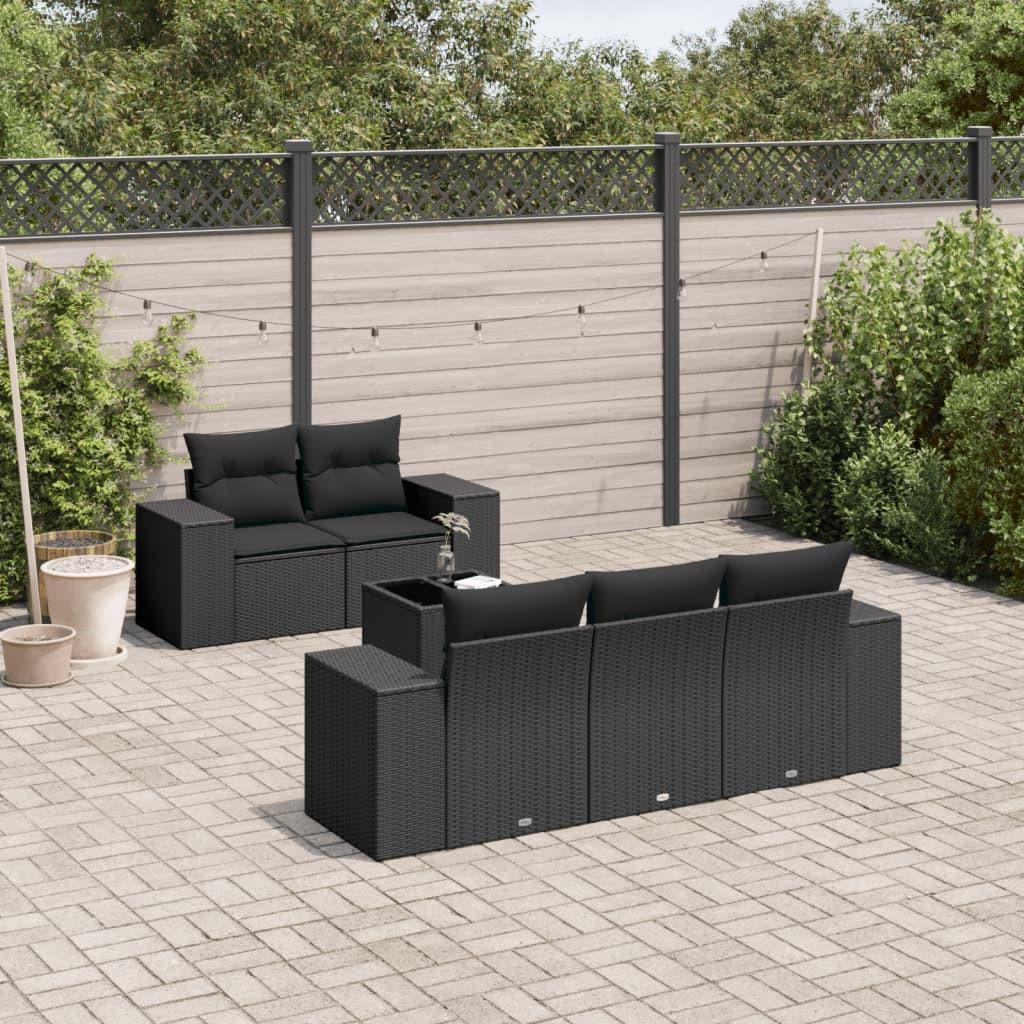 VidaXL set divano da giardino Polirattan  