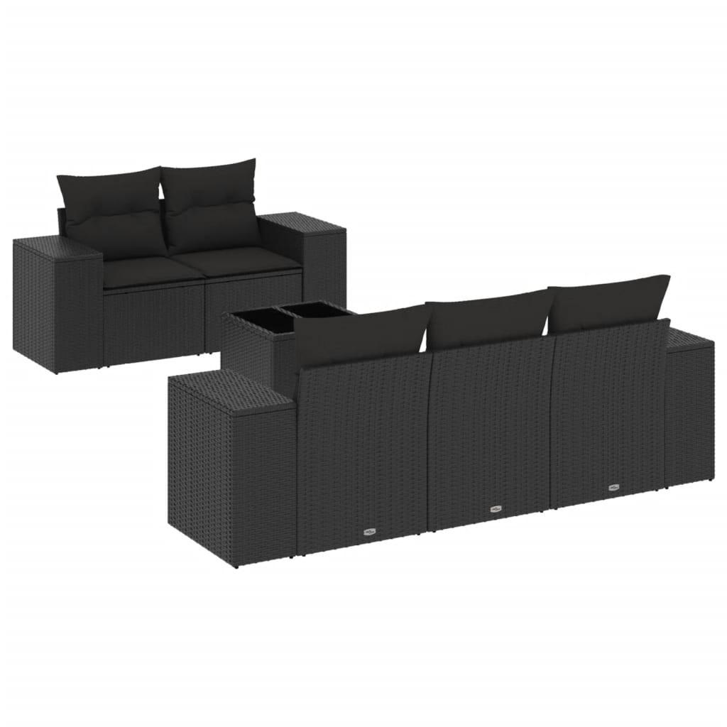 VidaXL set divano da giardino Polirattan  