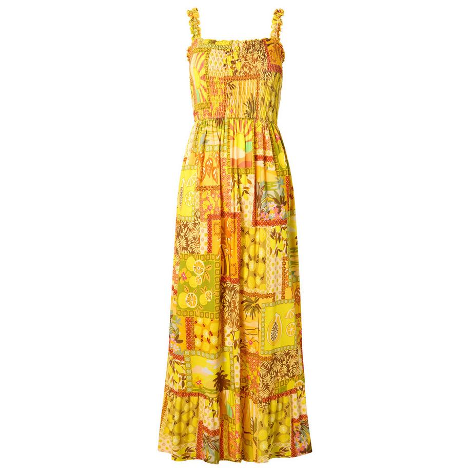 Joe Browns Jersey-Maxikleid mit gesmoktem Oberteil  