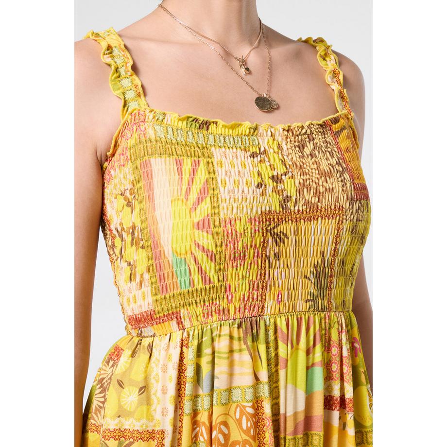 Joe Browns Jersey-Maxikleid mit gesmoktem Oberteil  