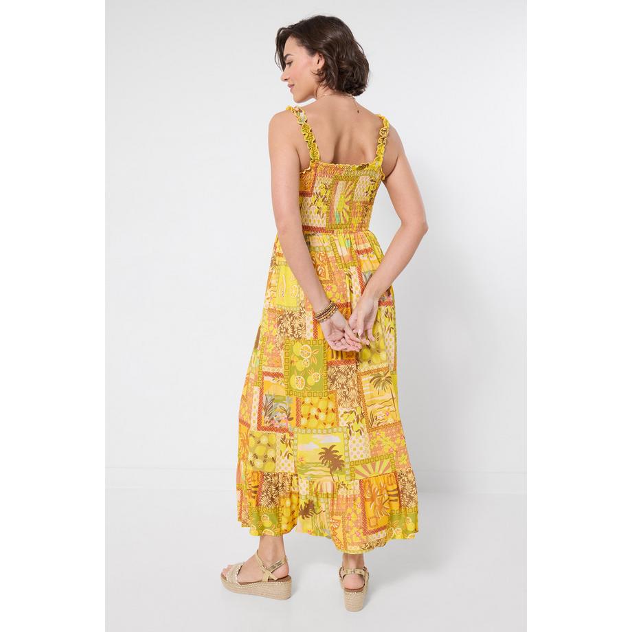 Joe Browns Jersey-Maxikleid mit gesmoktem Oberteil  