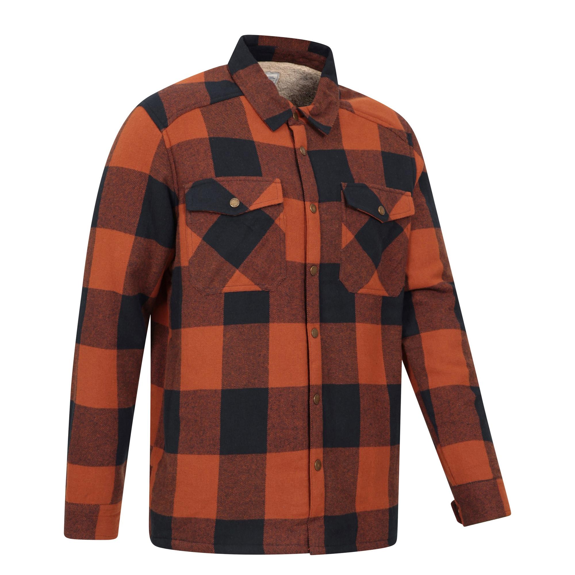 Mountain Warehouse Pinn Camicia a Quadri Foderata Borg  
