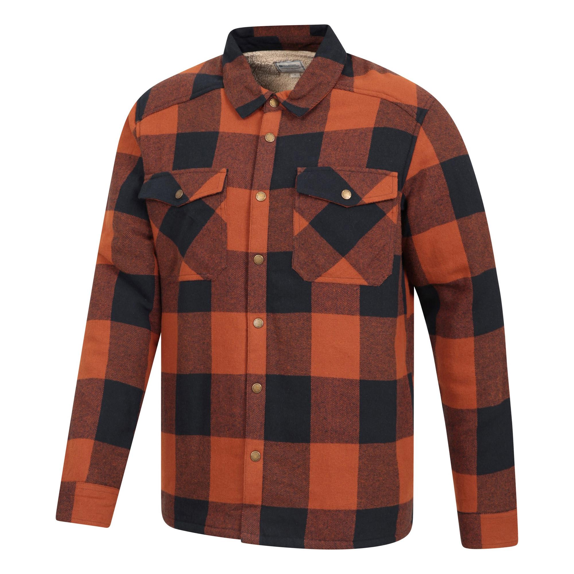 Mountain Warehouse Pinn Camicia a Quadri Foderata Borg  