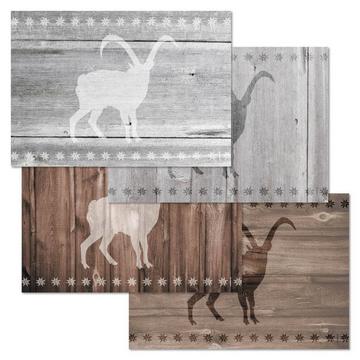 Papiertischset STEINBOCK 4 Sujets à 12 Blatt