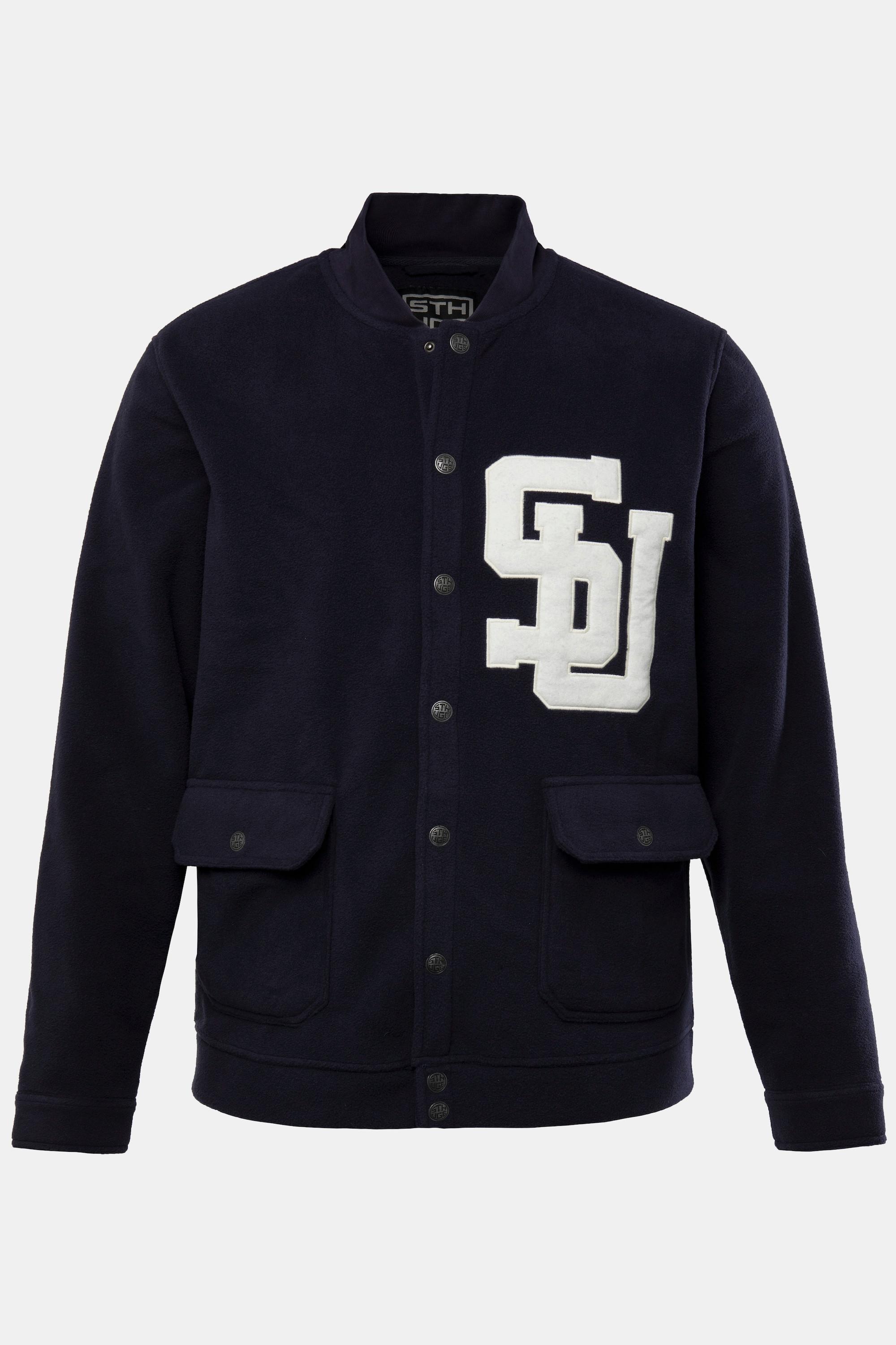 Sthuge  Veste en polaire STHUGE, col esprit blouson Teddy et flocage bouclé - jusqu'au 8&nbsp;XL 