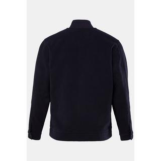 Sthuge  Giacca in pile con collo in stile college e applicazione in bouclé, fino alla tg. 8XL 