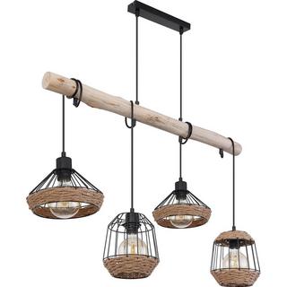 mutoni Lampe à suspension Surri métal noir mat 4xE27  