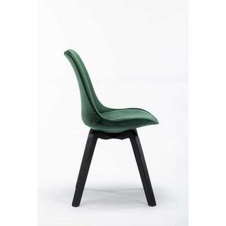 mutoni Chaise de salle à manger velours vert sapin (lot de 2)  