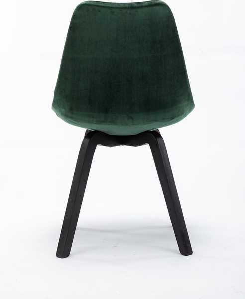 mutoni Chaise de salle à manger velours vert sapin (lot de 2)  