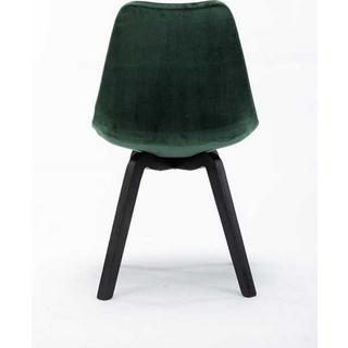 mutoni Chaise de salle à manger velours vert sapin (lot de 2)  