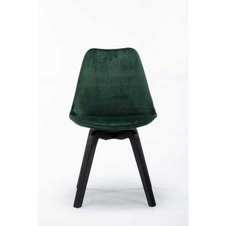 mutoni Chaise de salle à manger velours vert sapin (lot de 2)  